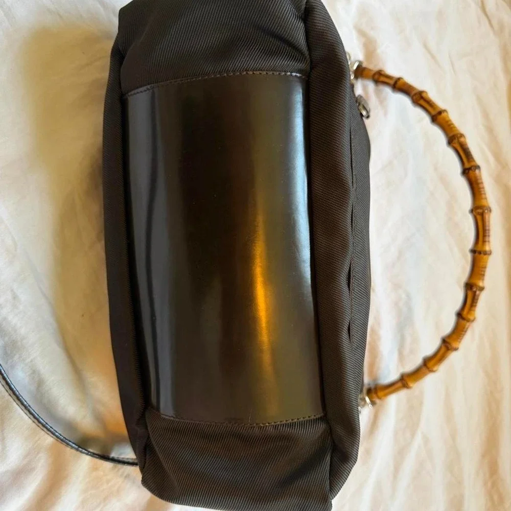 Gucci Bamboo Handle Nylon Bag